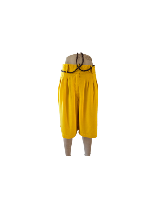 Pantaloni scurti dama galbeni