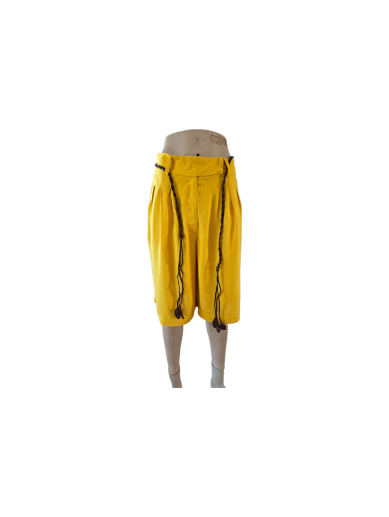 Pantaloni scurti dama galbeni